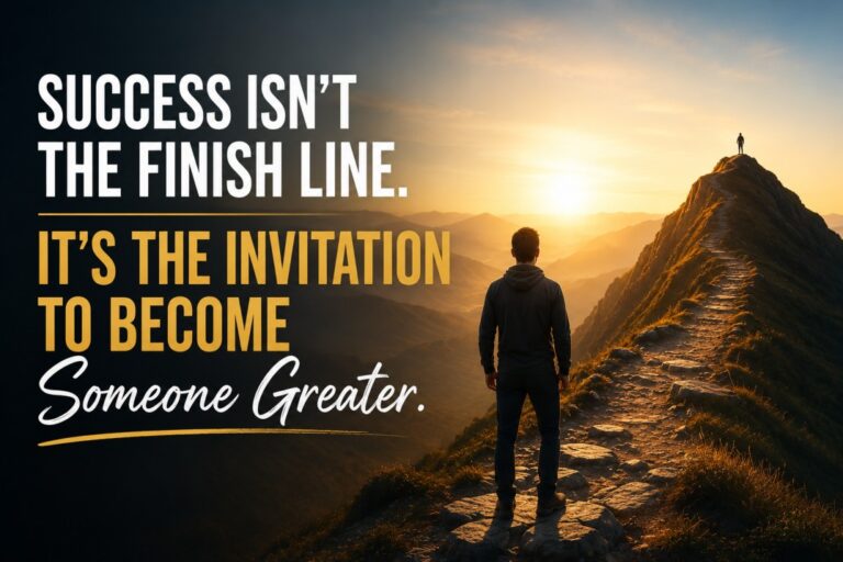 Success Isn’t the Finish Line. It’s the Invitation to Become Someone Greater